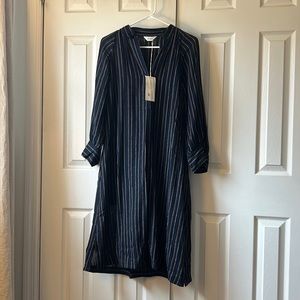 Strip Gauze Tunic Dress by TOAST